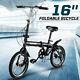 16 Ultra-lightweight High Carbon Steel Folding Riding Bike School Kids Bicycle
