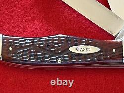 1940-1950 Case XX 6265sab Folding Hunter Red Worm Groove Bone 1st Modblades Used