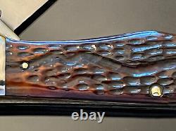 1940-1950 Case XX 6265sab Folding Hunter Red Worm Groove Bone 1st Modblades Used