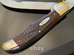 1940-1950 Case XX 6265sab Folding Hunter Red Worm Groove Early Model Blades Used