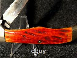 1940-64 CASE XX 6265 FOLDING HUNTER 2nd Cut RedBone Folding Knife WORM GROOVES