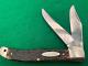 1980 Western Usa Big Red Bone Folding Hunter Knife Super Rare Sheath 062