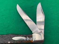 1980 WESTERN USA BIG Red Bone FOLDING HUNTER KNIFE Super RARE SHEATH 062