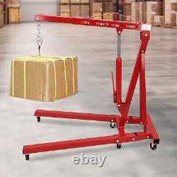 2 Ton Engine Hoist Crane Folding Workshop Repair Hydraulic Lift Hoist 4400Lbs