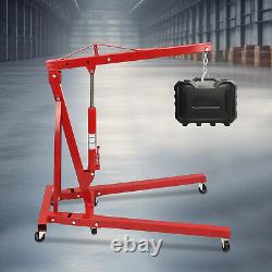 2 Ton Engine Hoist Crane Folding Workshop Repair Hydraulic Lift Hoist 4400Lbs