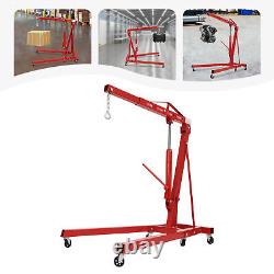 2 Ton Engine Hoist Crane Folding Workshop Repair Hydraulic Lift Hoist 4400Lbs