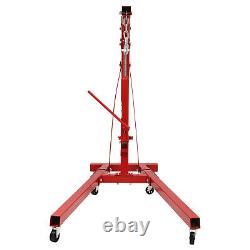 2 Ton Engine Hoist Crane Folding Workshop Repair Hydraulic Lift Hoist 4400Lbs