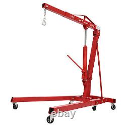 2 Ton Engine Hoist Crane Folding Workshop Repair Hydraulic Lift Hoist 4400Lbs