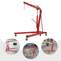 2 Ton Engine Hoist Crane Folding Workshop Repair Hydraulic Lift Hoist 4400Lbs