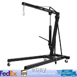 2 Ton Folding Engine Crane Cherry Picker Hydraulic Hoist Workshop Lifter 4400lbs