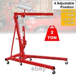 2 Ton Folding Engine Hoist Cherry Picker Shop Crane Hoist Lift New 2T/4409Lbs