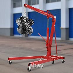 2 Ton Folding Engine Hoist Cherry Picker Shop Crane Hoist Lift New 2T/4409Lbs