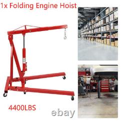 2 Ton Folding Engine Hoist Cherry Picker Shop Crane Hoist Lift New 2T/4409Lbs