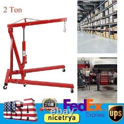 2 Ton Folding Engine Hoist Cherry Picker Shop Crane Hoist Lift Workshops Repair