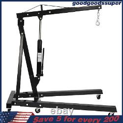 2 Ton Folding Engine Hoist Hydraulic Lift Hoist Foldable Workshops Repair Hoist