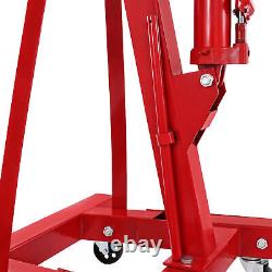 2-Ton Heavy Duty Folding Engine Hoist Cherry Picker Shop Crane Hoist Lifter