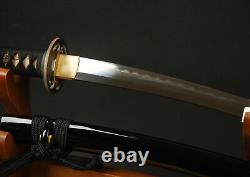 20'' Clay Tempered T10 Folded Steel Tanto Self-defence Japanese Samurai Sword
