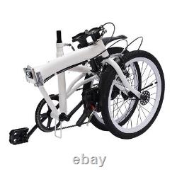 20 Inch Foldable Bike Adult 7-speed Folding Bicycle Carbon Steel Lightweight USA