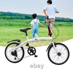 20 Inch Folding Bike 7-speed Carbon Steel Lightweight Bicycle Folable Adult New