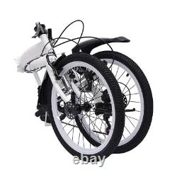 20-inch Folding Bike Adult 6-speed Carbon Steel Lightweight Folding Bicycle