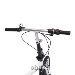 20-inch Folding Bike Adult 6-speed Carbon Steel Lightweight Folding Bicycle