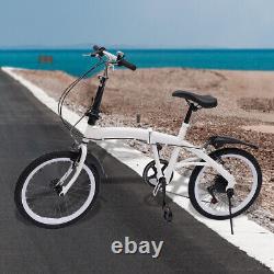 20-inch Folding Bike Adult 6-speed Carbon Steel Lightweight Folding Bicycle