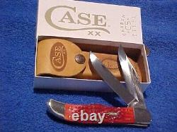 2023 Case XX USA Red Bone Folding Hunter knife 6265 Carbon Steel Sheath. BzRc