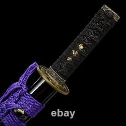 21''Tanto Sharp Mini Katana Damascus Folded Steel Japanese Samurai Short Swords