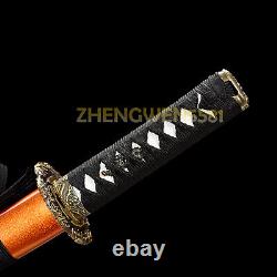 22Japanese Wakizashi Clay Tempered Folded T10 Steel katana Samurai Sharp Sword