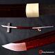 26'' Folded Steel Bare Red Blade Sharp Japanese Samurai Naked Katana Replacement