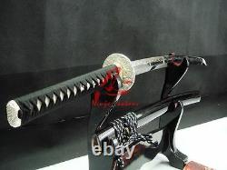 30Clay tempered folded steel blade jp wakizashi katana sword silver tsuba sharp