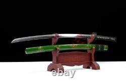 40.6 Japanese katana iron tsuba sword Hand forged folded steel blade sharpened