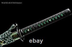 40''Tachi Damascus Folded Steel Sharp Japanese Samurai Handmade Functional Sword