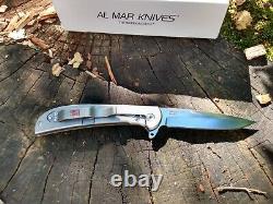 Al Mar Ultralight Hawk Folding Knife 2.75 D2 Tool Steel Blade Titanium Handle