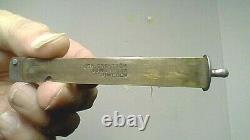 Antique 1874 Swedish Barrel Knife Wood/brass/iron Folding Flip Joh Engstrom Swed