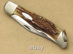 Antique Case XX 1940-1964 5265 Folding Hunter Knife Nice Genuine Stag High Pull