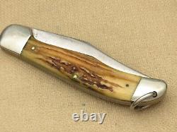 Antique Case XX 1940-1964 5265 Folding Hunter Knife Nice Genuine Stag High Pull