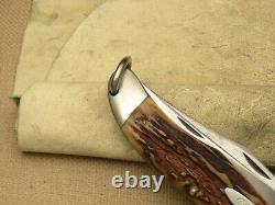 Antique Case XX 1940-1964 5265 Folding Hunter Knife Nice Genuine Stag High Pull