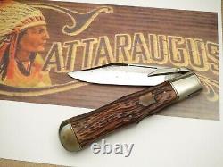 Antique Cattaraugus Cutlery #12839 Swell Center Folding Hunter KING OF THE WOODS