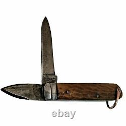 Antique Hale Bros Sheffield Folding Pocket Knife 3 1/2 2 Blade Stag Scales