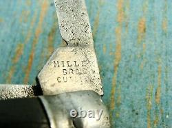 Antique Miller Bros & Co USA Ebony Folding Coke Bottle Pocket Knife Knives Tools
