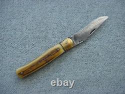 Antique RARE BEIN LX, Stag Handled, Brass Bolsters, Folding Pocket Knife