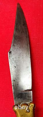 Antique SPANISH NAVAJA FOLDING FIGHTING KNIFE 19TH Century