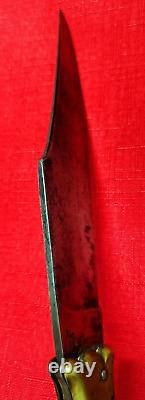 Antique SPANISH NAVAJA FOLDING FIGHTING KNIFE 19TH Century