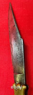 Antique SPANISH NAVAJA FOLDING FIGHTING KNIFE 19TH Century