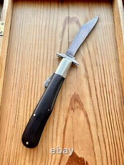 Antique Ulster Knife Lockback Folding Dirk-swing Guard Pocket Knife Cocobolo