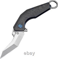 Artisan Cobra Folding Knife 3.75 Bohler M390 Steel Blade Carbon Fiber Handle