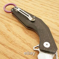 Artisan Cutlery Cobra Folding Knife 3.75 M390 Steel Blade Carbon Fiber Handle