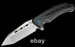 Artisan Cutlery Jungle Folding Knife 4 Black S35VN Steel Blade Carbon Fiber