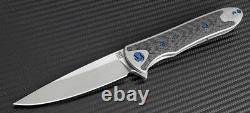 Artisan Cutlery Shark Folding Knife 4 S35VN Blade Gray Titanium/Carbon Fiber